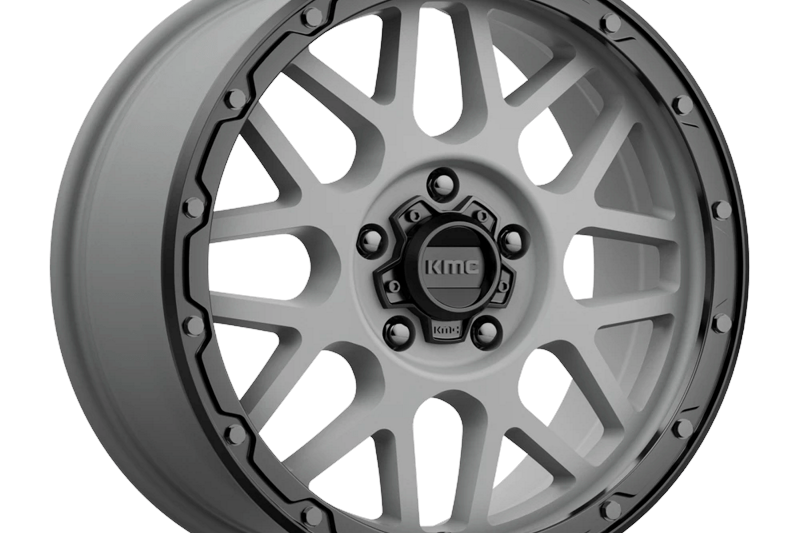 Llanta de aleacin KM535 Grenade Off-road Gris Mate W/ Matte Black LIP KMC 8.5x18 ET35 71,5 5x127