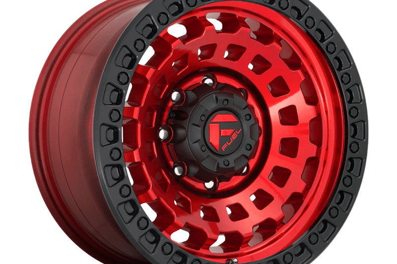 Alloy wheel D632 Zephyr Candy RED Black Bead Ring Fuel 9.0x17 ET-12 106,1 6x139,7