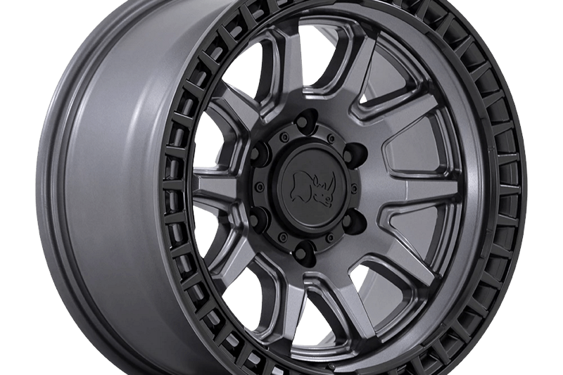 Alloy wheel Matte Gunmetal W/ Matte Black LIP Calico Black Rhino 8.5x17 ET34 71,5 5x127