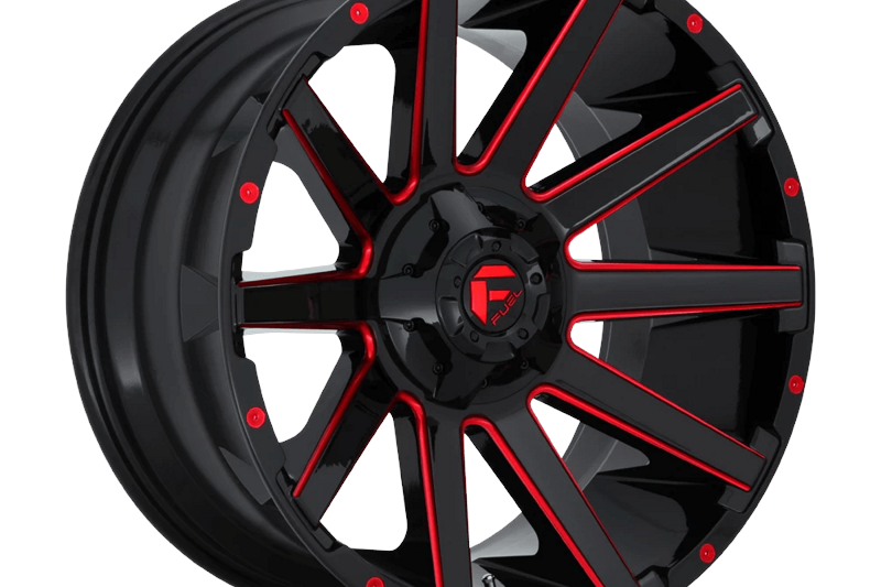 Alloy wheel D643 Contra Gloss Black RED Tinted Clear Fuel 9.0x18 ET1 106,1 6x135;6x139,7