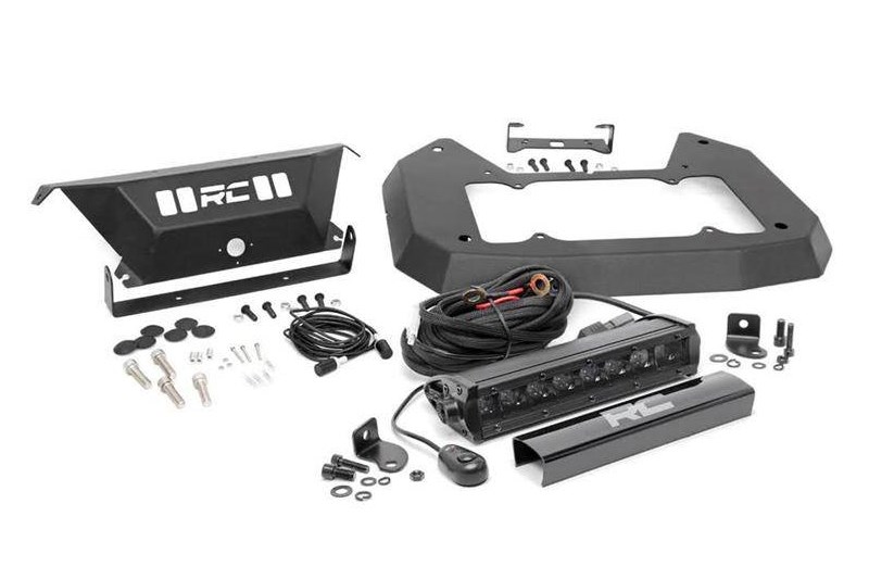 Kit de eliminacin de la rueda de repuesto con luz LED Black Series Rough Country Wrangler JL