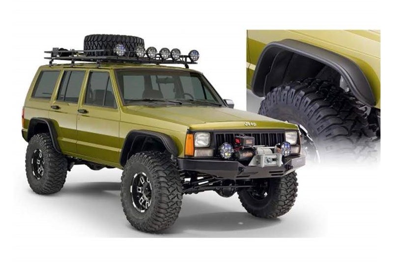 Aletines delantero y trasero Bushwacker Flat Style Cherokee XJ 84-01