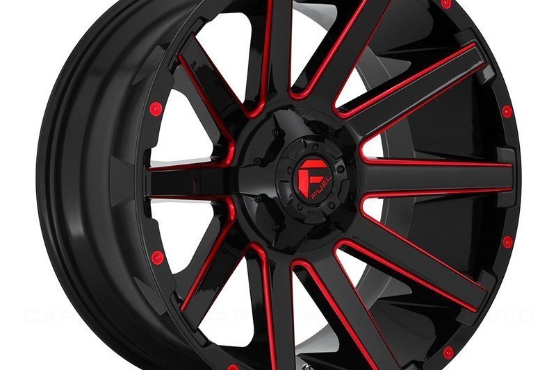 Alloy wheel D643 Contra Gloss Black/Red Tinted Clear Fuel 10.0x20 ET-18 110,1 5x139.7;5x150