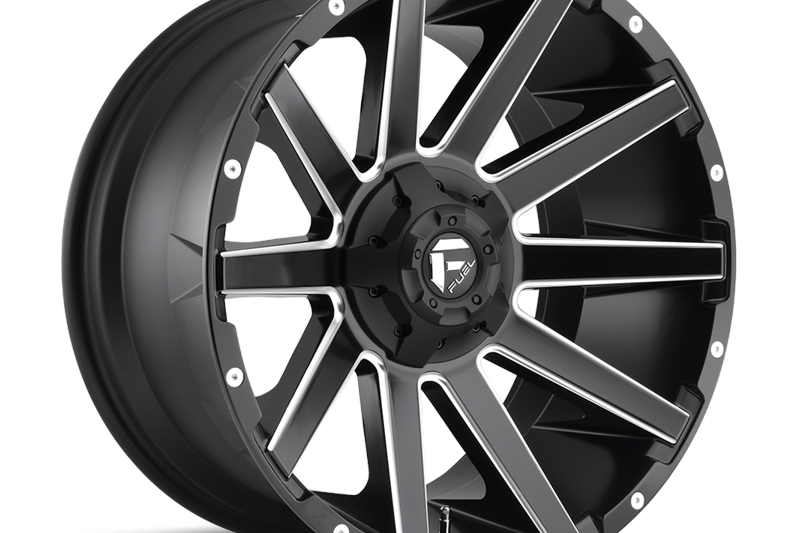 Llanta de aleacin D616 Contra Matte Black Milled Fuel 9.0x20 ET20 87,1 5x127;5x139.7