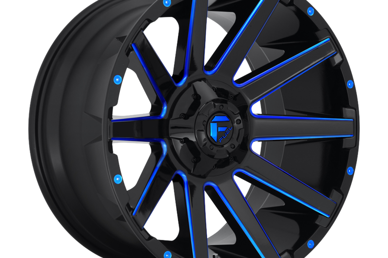 Llanta de aleacin D644 Contra Gloss Black/Blue Tinted Clear Fuel 9.0x20 ET2 106,1 6x135;6x139,7