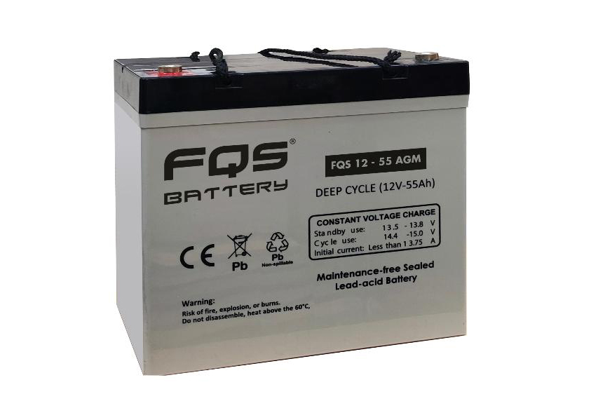 FQS FQS12-55AGM BATERA INDUSTRIAL AGM 12V 55AH