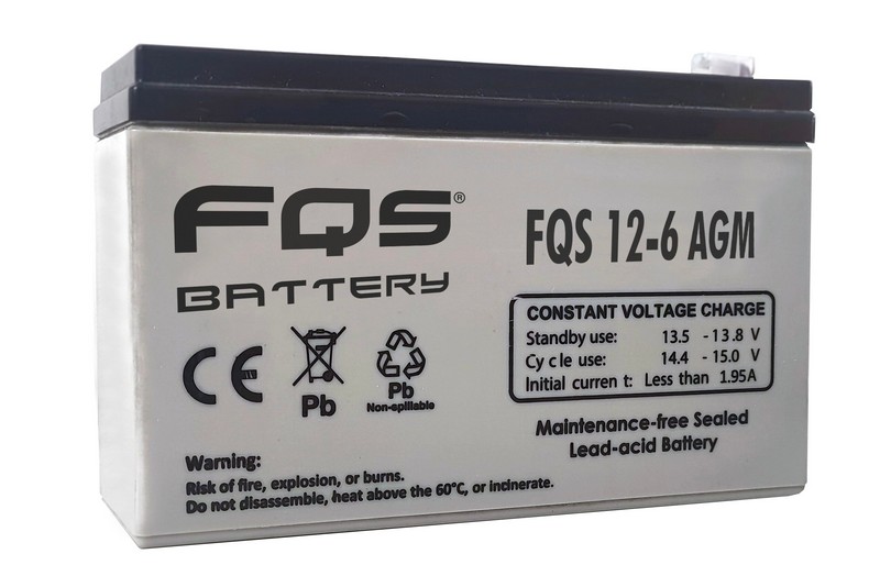 FQS FQS12-6AGM INDUSTRIAL AGM BATTERY 12V 6AH