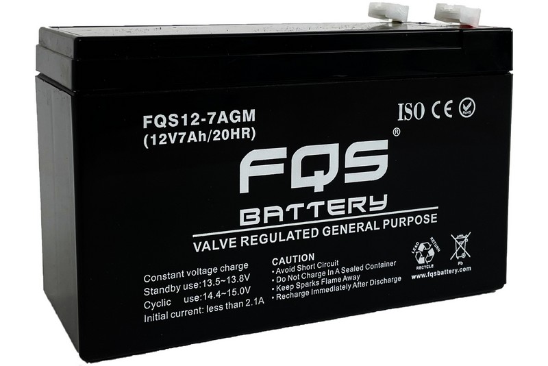 FQS FQS12-7AGM INDUSTRIAL AGM BATTERY 12V 7AH