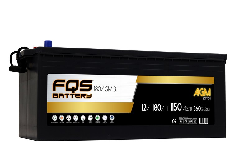 FQS FQS180AGM.3 BATERA AGM B 12V 180AH 1150A EN + I