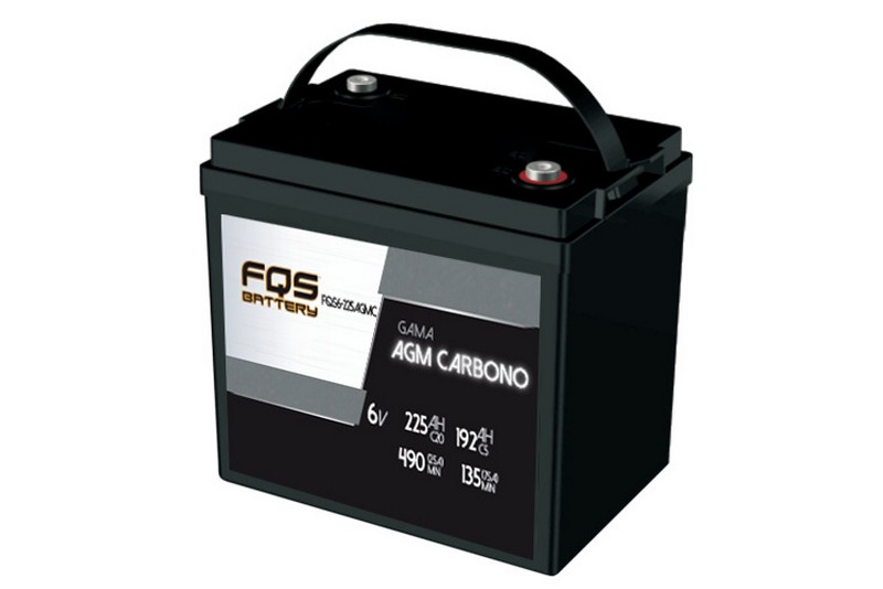 FQS FQS6-225AGMC AGM CARBONO battery 6V 225AH C20 + DIAG