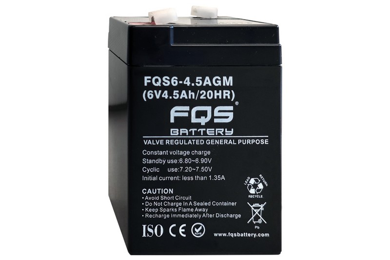 FQS FQS6-4.5AGM INDUSTRIAL AGM 6V 4.5AH BATTERY