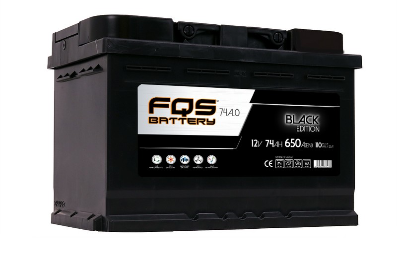 FQS FQS74A.0 BATERIA  BLACK L3 12V 74AH 650A EN + D