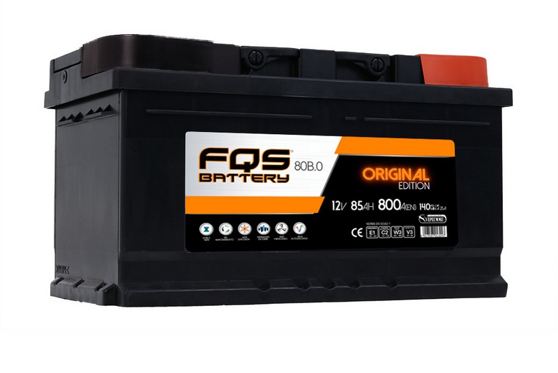 FQS FQS80B.0 BATTERY ORIGINAL LB4 12V 85AH 800A EN + D