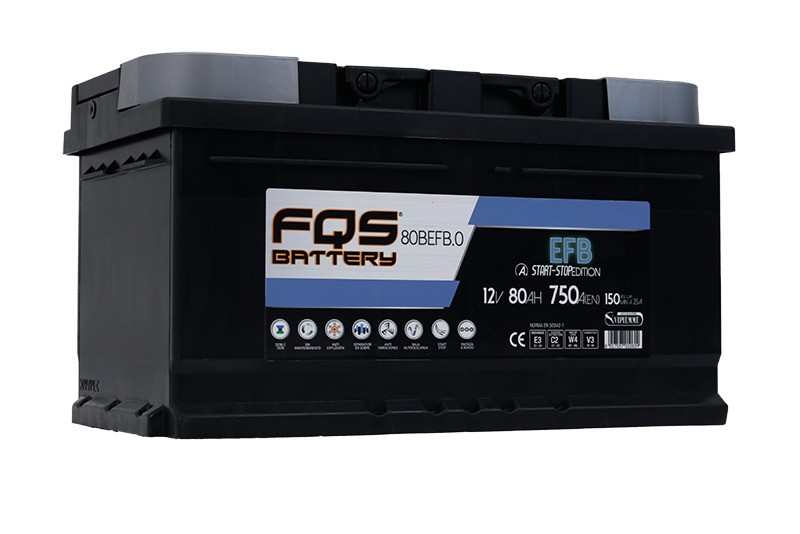 FQS FQS78.0 BATTERY BLACK LB3 12V 78AH 750A EN + D