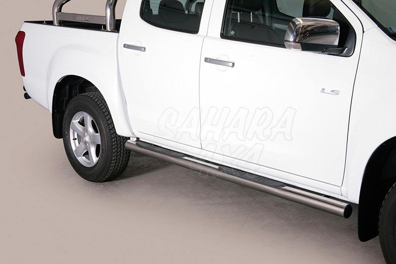 Side Steps Inox O76mm Double Cabin For Isuzu D Max 2012