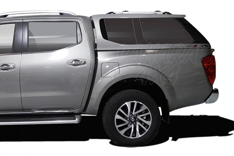 Hardtop ALPHA TYPE-E+ en fibra, con ventanas (doble cabina) para Nissan Navara NP300 D23 2016-