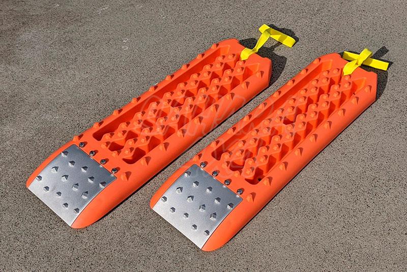  Pair of hybrid plastic plates with aluminum reinforcement (Orange)