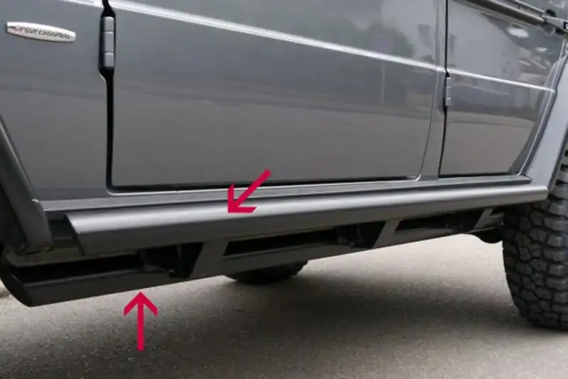 ORC double sill protection  60 mm Mercedes G till 2018, 3 doors (SWB) 