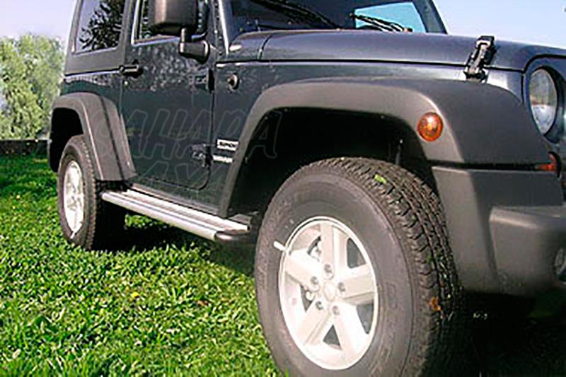 Estribos en plataforma de aluminio. Tipo S50 para Jeep Wrangler JK 2007-