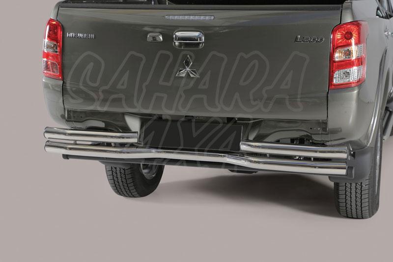 Double bar rear protection inox 63mm. Mod. DBR for Fiat Fullback 2016-