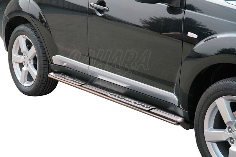 Side steps inox, oval section. Type DSP for Mitsubishi Outlander