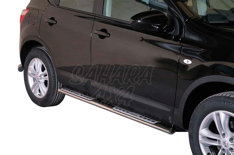 Side steps inox, oval section. Type DSP for Nissan Qashqai 2010-2014