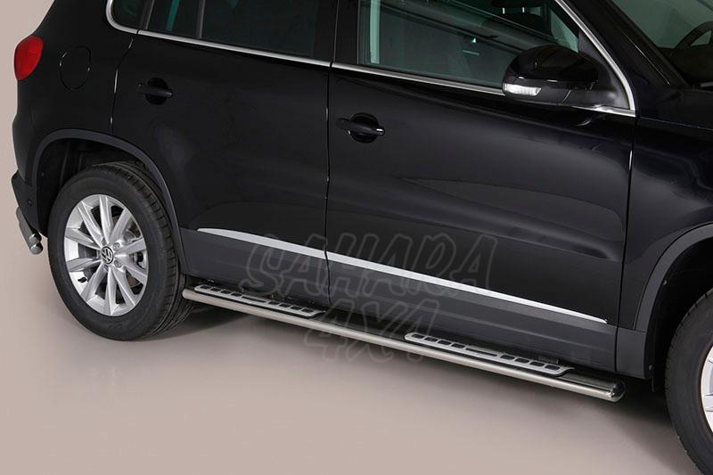 Side steps, oval section. Genre DSP for Volkswagen Tiguan 2011-