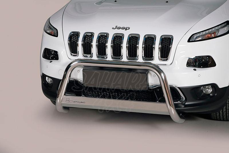 Front Bull Bar inox 63mm whit bar. CEE* for Jeep Cherokee 2014-