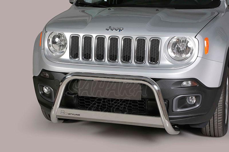 Defensa central inox 63mm con traviesa. Homologacin CE para Jeep Renegade 2014-