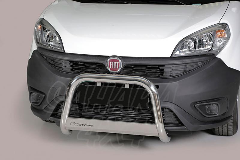 Defensa central inox 63mm con traviesa para Fiat Doblo 2015-