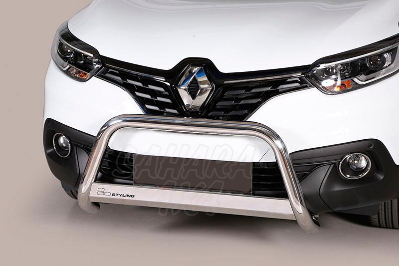 Front Bull Bar inox 63mm whit bar. CEE* for Renault Kadjar 2015-