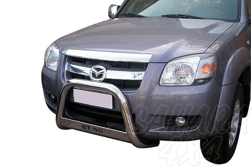 Defensa central inox 63mm con grabado para Mazda BT-50 2006-2009