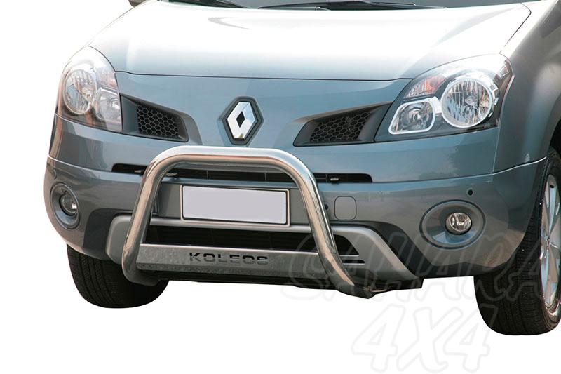 Defensa central inox 63mm con grabado. Homologacin CE para Renault Koleos 2008-2011