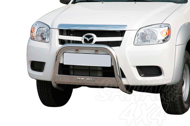 Defensa central inox 63mm con grabado para Mazda BT-50 2009-2012