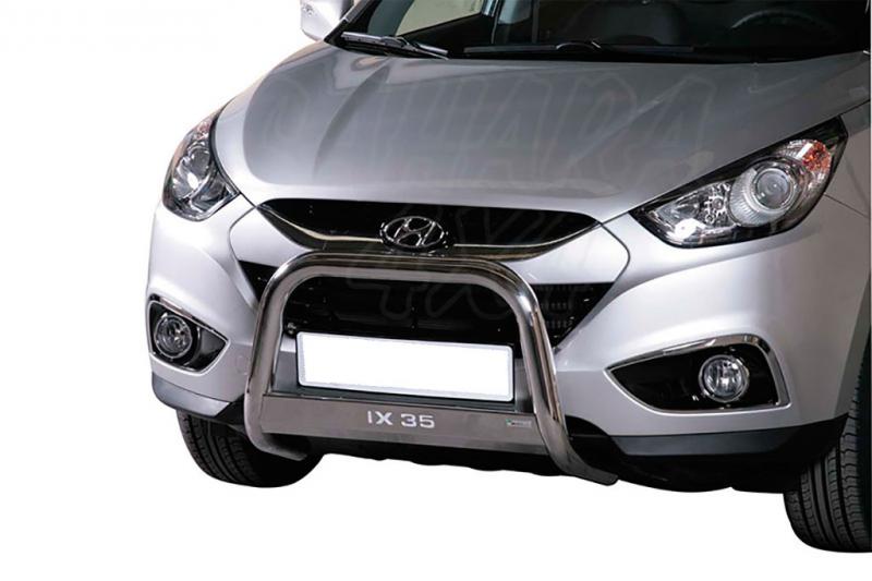 Defensa central inox 63mm con grabacin. Homologacin CE para Hyundai IX-35 2010-2016