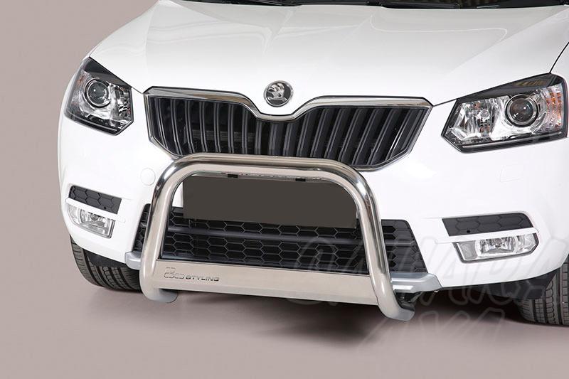 Front Bull Bar inox 63mm inset. CEE for Skoda Yeti 2014- - 