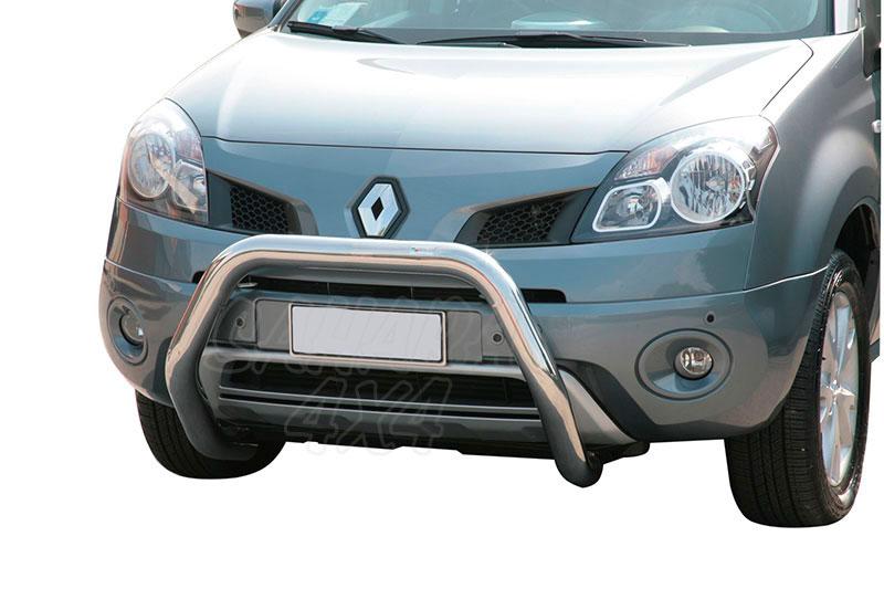 Defensa central inox 76mm sin traviesa. Homologacin CE para Renault Koleos 2008-2011