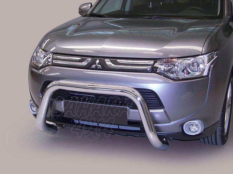 Defensa central inox 76mm sin traviesa. Homologacin CE para Mitsubishi Outlander 2012-2015