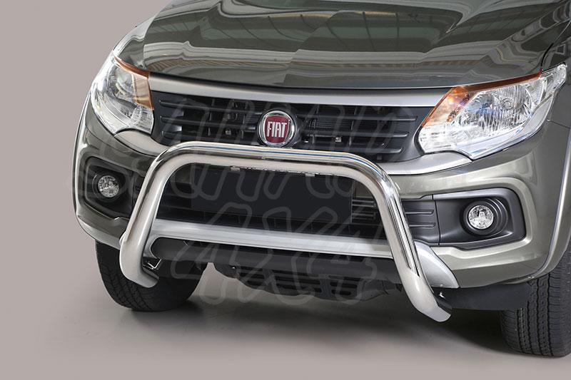 Defensa central inox 76mm sin traviesa. Homologacin CE para Fiat Fullback 2016-