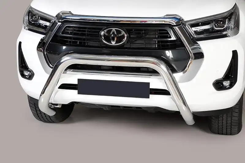 Defensa central inox 76mm sin traviesa. Homologacin CE (solo 2021-) para Toyota Hilux Revo 