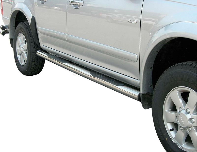 Side steps steel 76mm (doble cab) for Isuzu D-Max/Rodeo 2002-2007