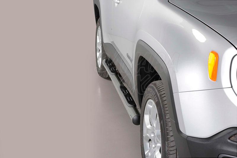 Side steps inox 76mm for Jeep Renegade 2014-