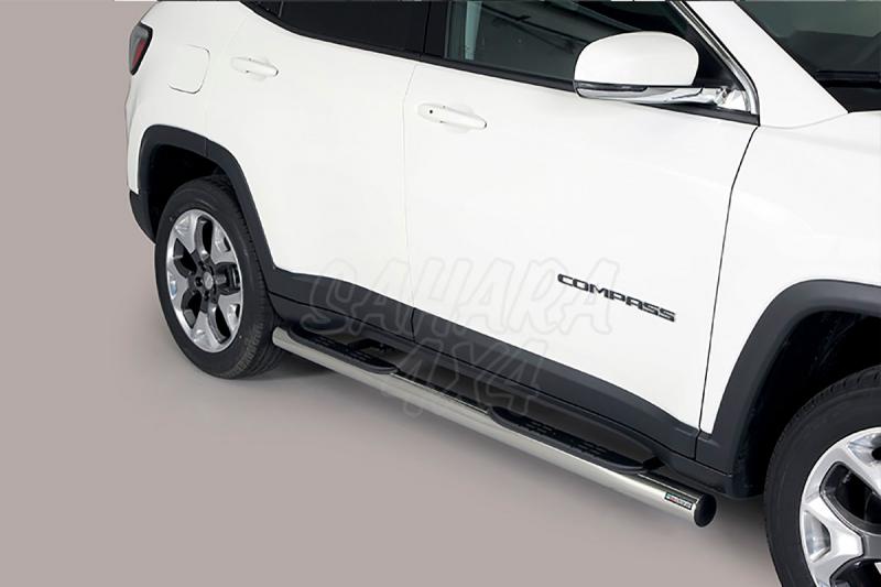 Side steps inox 76mm for Jeep Compass 2017- - 
