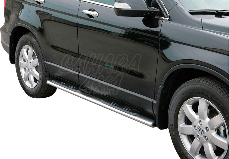 Estribos en tubo inox, seccin oval, con pisantes  para Honda CR-V 2007-2010