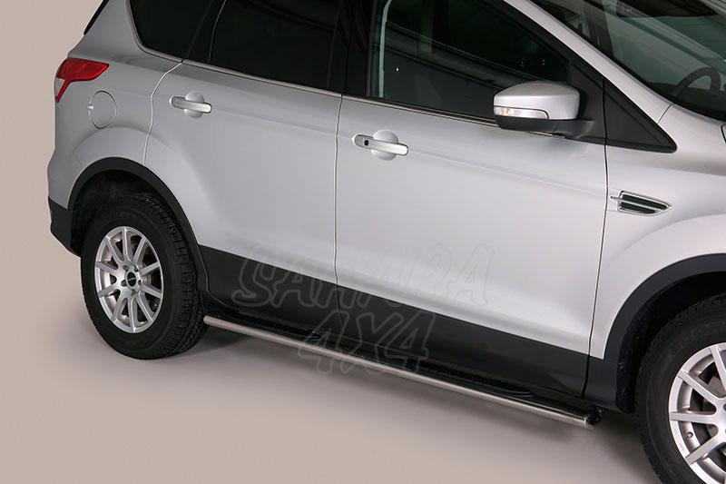 Pareja de estribos en tubo inox, seccin oval, con pisantes para Ford Kuga 2013-