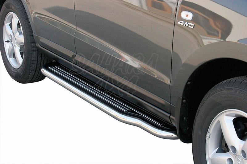 Estribos en plataforma con tubo inox 50mm para Hyundai Santa Fe 2006-2010