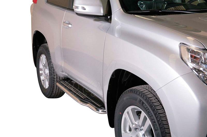 Estribos en plataforma con tubo inox 50mm para Toyota LandCruiser 155