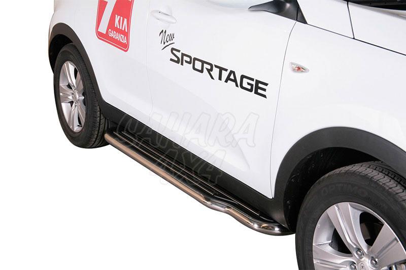 Estribos en plataforma con tubo inox 50mm para Kia Sportage 2010-2015
