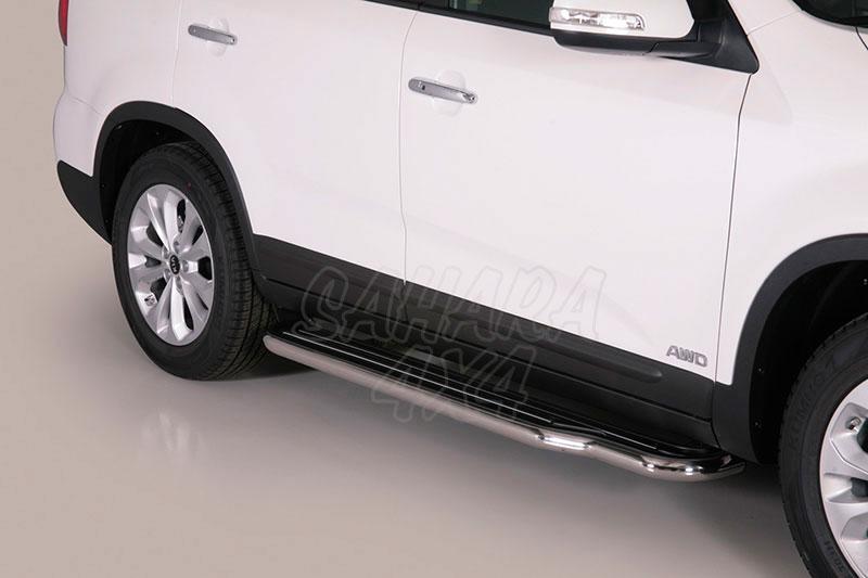 Estribos en plataforma con tubo inox 50mm para Kia Sorento 2014-2015