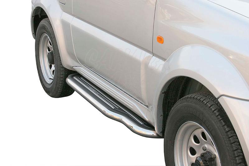 Estribos en plataforma con tubo inox 50mm para Suzuki Jimny 1998-2012